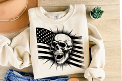 USA Skull Svg Design | Svg Cut Files | Shirt Svg Product Image 1