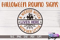 Halloween Round Signs SVG Design|Halloween Signs Quotes SVG Product Image 1