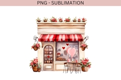 Watercolor Valentine shop png design for T-shirts Product Image 1