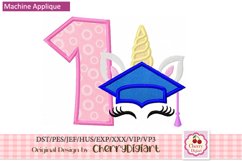 Unicorn Graduation Numbers applique embroidery machine 2278 Product Image 2