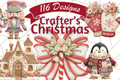 Christmas Clipart, Crafter’s Christmas Paper and Fabric Art Product Image 1