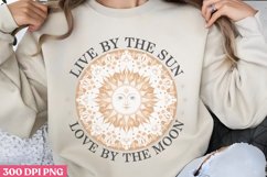 Live By The Sun Love PNG, Sun and Moon Sublimation PNG Product Image 2