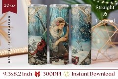 Christmas Tumbler Sublimation, Winter Forest Tumbler Design Product Image 1