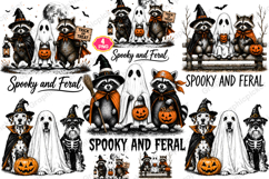 Raccoon Ghost PNG, Trending Halloween PNG, Halloween Dog PNG Product Image 1