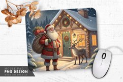 Santa&#039;s Woodland Christmas Mouse Pad PNG Design Product Image 1