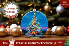 Art Christmas Tree Ornament, Winter Tree Ornament Design Product Image 1