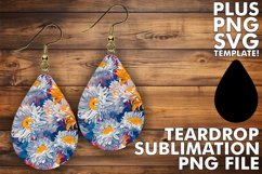 Floral Teardrop Earring Art Product Image 1