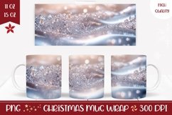 Winter Mug Template, Glitter Mug Sublimation Design Product Image 1