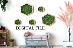 Miniature moss wall art digital download file Dollhouse doll Product Image 1