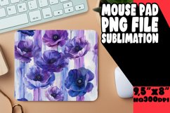Chic Floral Stripe Mouse Pad Product Image 1