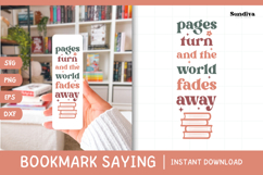 Bookmark Saying SVG | Funny Book Lovers - Pages Turn Product Image 1