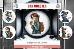 Car Coaster Sleepy Witch Intern Product Image 1