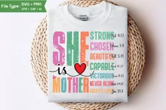 She Is Mother SVG | Mother Day PNG | Happy Mother's Day SVG Product Image 1