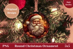 Santa Claus Ornament Printable , Santa Claus Product Tag Product Image 1