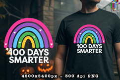 100 Days Smarter Rainbow PNG Product Image 2