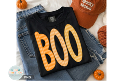 Boo PNG | Preppy Halloween PNG | Seersucker Fall PNG Product Image 1