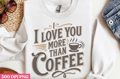 I love you more than PNG, Retro Funny Coffee sublimati Product Image 2
