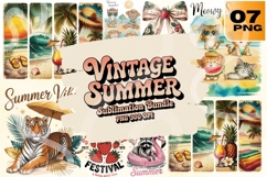 Vintage Summer Animal PNG Bundle Product Image 1