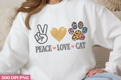 Peace Love Cat PNG, Cat Mom Sublimation PN Product Image 2
