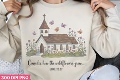 Consider how the wildflowers PNG, Christian Sublimation PNG Product Image 1