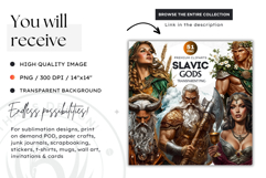 Slavic Sun God clipart PNG, Eastern European mythology Product Image 2