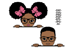 Afro Boy and Girl with Glasses Clipart Bundle Product Image 1