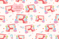 Christmas Snowman Seamless Pattern, Vintage Holiday Product Image 1