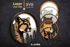 Puma SVG laser cut file for Glowforge Product Image 1