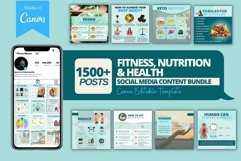 Fitness, Nutrition &amp; Health Bundle- Canva Editable Templates Product Image 1