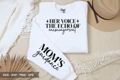 Her Voice the Echo of encouragement SVG - Mother's Day Sleev Product Image 1