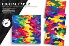 camouflage Pattern Background Wallpaper Military Gift Wrap Product Image 1