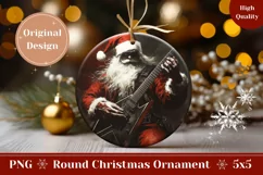 Creepy Santa Claus Ornament, Santa Claus Round Ornament Product Image 1