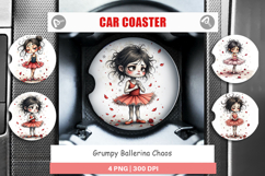 Car Coaster Grumpy Ballerina Chaos Product Image 1