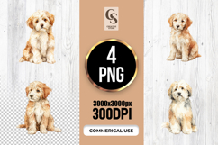 Cute Puppy Dog Illustration Clipart Sublimation PNG Product Image 1
