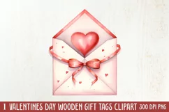 Sweet Valentine Clipart, Watercolor Valentines Day Product Image 1