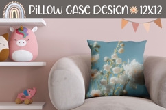 Flowers Pillow Case Design, Spring Pillow Template Product Image 1