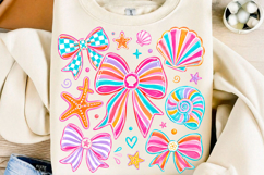 Preppy Seashell Bow PNG Product Image 1