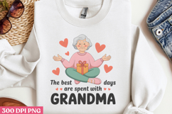 The best days are spent PNG, Funny Grandma Sublimation PNG Product Image 2