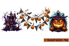 Watercolor Halloween Clipart Sublimation, PNG Product Image 1