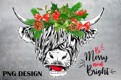 Merry Christmas Heifers Png Sublimation Design Product Image 1