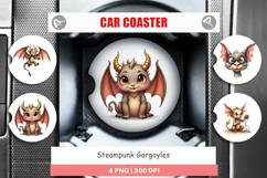 Steampunk Gargoyles Car Coaster Product Image 1