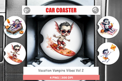 Car Coaster Vacation Vampire Vibes Product Image 1