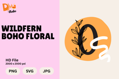 Wildfern Boho Floral Monogram Product Image 1