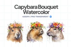Capybara Watercolor Sublimation Bundle Png Product Image 1