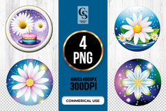 Beautiful Daisy Flower Clipart Sublimation Png Product Image 1