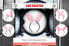 Car Coaster Bunny Headband Product Image 1