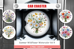 Car Coaster Summer Wildflower Product Image 1