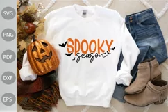 Spooky Season SVG Design , Halloween Quote SVG Cut Files Product Image 2