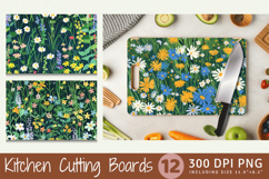 Spring Wildflowers Garden Cutting Boards sublimation Designs Product Image 1