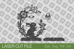 Easter bunny. Easter Set decor &amp; Topper. SVG Laser cut file Product Image 3